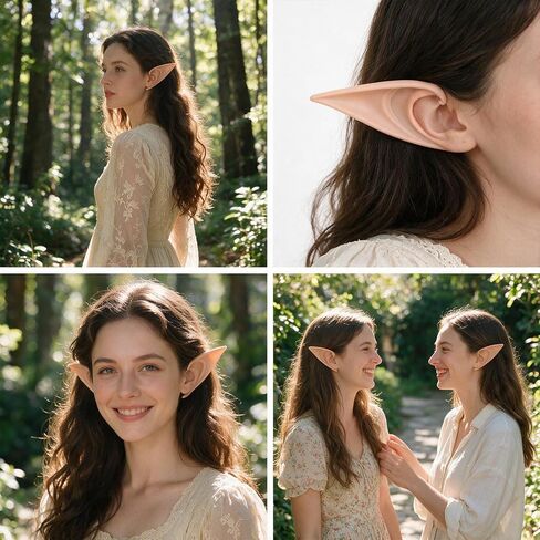 4Pairs Fairy Pixie Elf Ears Halloween Christmas Cosplay Costume Accessories in Kuwait