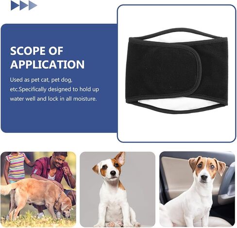 Water Absorbent Dog Diaper Belly Band, Washable Cotton Cloth Wrap in Kuwait