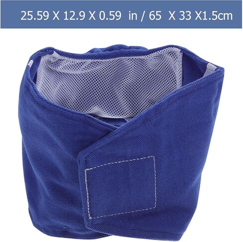 Male Dog Belly Wrap Band, Blue Cotton Sanitary Diaper Pants Size L in Kuwait