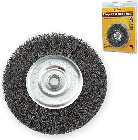 IVY Classic 39052 4-Inch x 1/2 - 3/8-Inch Arbor, Carbon Steel Crimped Bench Wire Wheel - 0.012-Inch Coarse, 1/Card in Kuwait