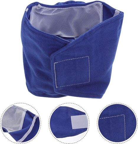 Male Dog Belly Wrap Band, Blue Cotton Sanitary Diaper Pants Size L in Kuwait