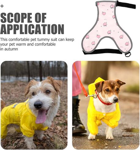 Pink Polyester Dog Belly Protector Vest for Corgis, Windproof Everyday Wear in Kuwait
