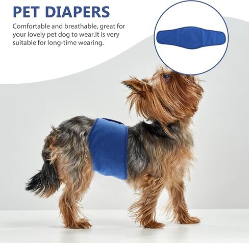 Reusable Dog Belly Band with Absorbent Cotton Cloth, Leakproof in Kuwait