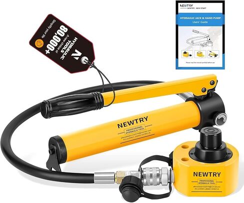 NEWTRY 20T رافعة هيدروليكية منخفضة المستوى Porta Power Kit + CP-180 مضخة يدوية هيدروليكية يدوية متعددة الأقسام جاك، 1.18 بوصة أسطوانة هيدروليكية صناعية صغيرة in Kuwait
