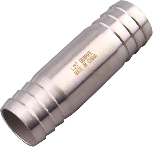 Stainless Steel 1-1/4" Hose Barb, straight splice extend tubing fitting, union coupling fitting in Kuwait