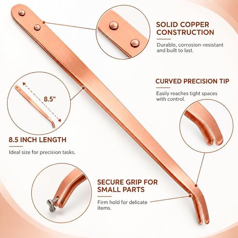 Copper Tongs, 8.5 Inch Curved Tip for Jewelry Making, Soldering & Pickling in Kuwait