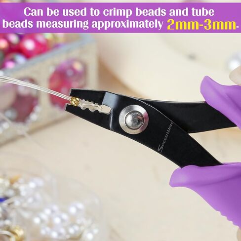 SPEEDWOX Bead Crimping Pliers for 2mm-3mm Beads and Tubes Bent 3 Holes in Kuwait
