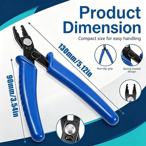 Crimping Pliers for Jewelry Making Bead Crimper Tool 2mm-5mm (Blue) in Kuwait