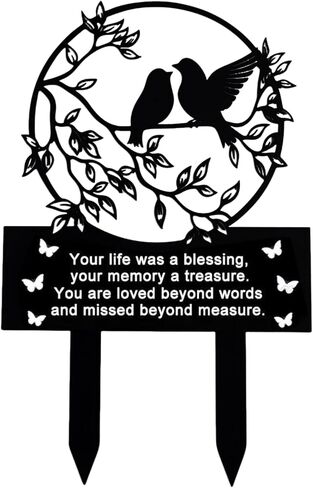 Grave Decorations for Cemetery Birds Ornament Metal Signs in Kuwait
