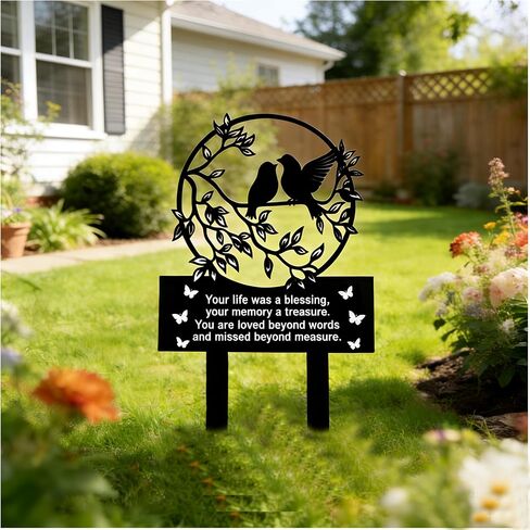 Grave Decorations for Cemetery Birds Ornament Metal Signs in Kuwait