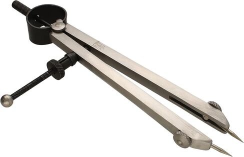The Beadsmith Stainless Steel Divider Caliper – 4-Inch with Scriber Tips – Bow Spring and Adjusting Screw – for Measuring, Drawing, Drafting, and Leather, Wood, and Metal Work in Kuwait