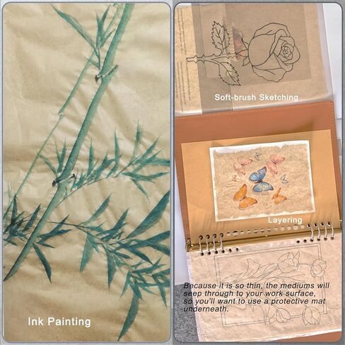 100 Sheets Bamboo Pulp Rice Paper, Wet-Strength Tissue Paper (White) in Kuwait