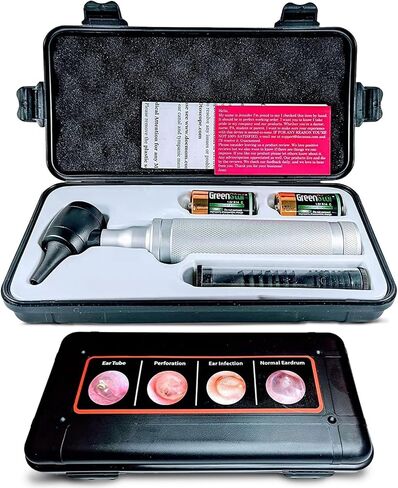 【Lifetime Warranty】5th Gen Dr Mom Professional Otoscope - 100% Forever Guarantee  - Full-Size with Our Largest Lens in Kuwait