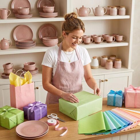 Simetufy 400 Sheets 14"x10" Tissue Paper for Gift Bags, 20 Pastel Colors in Kuwait