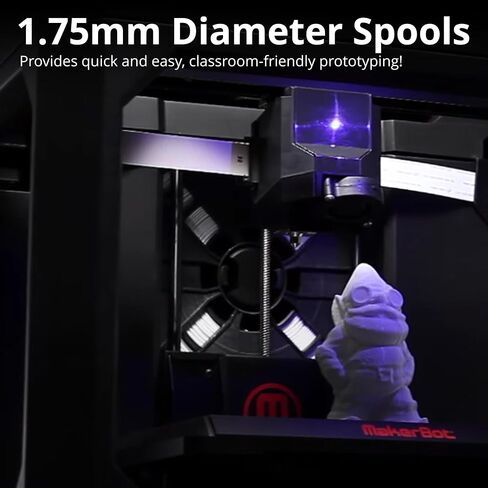 MakerBot PLA 3D Printing Filament Large Spool for Use with MakerBot's Replicator+ & 5th Generation Line of 3D Printers, Non-Toxic Resin, 1.75mm Diameter, White (MP05780) in Saudi Arabia