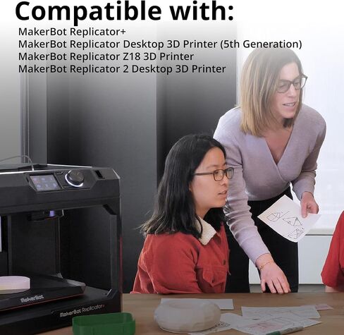 MakerBot PLA 3D Printing Filament Large Spool for Use with MakerBot's Replicator+ & 5th Generation Line of 3D Printers, Non-Toxic Resin, 1.75mm Diameter, White (MP05780) in Saudi Arabia