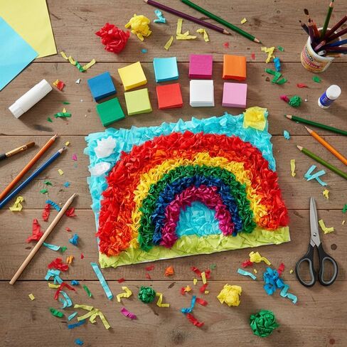 6000Pcs Tissue Paper Squares 2 Inch Multicolor Tissue Paper for Crafts DIY Projects Party Decorations in Kuwait