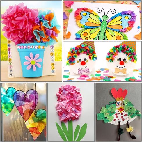 6000Pcs Tissue Paper Squares 2 Inch Multicolor Tissue Paper for Crafts DIY Projects Party Decorations in Kuwait