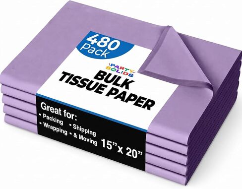 Party Solids Brown Tissue Paper for Gift Bags - 20" X 30" Bulk Tissue Paper Brown 480 Sheets 17 GSM - 10lb Newsprint for Packing, Birthday Gift Box Filler, Packing Supplies & Moving Supplies in Kuwait