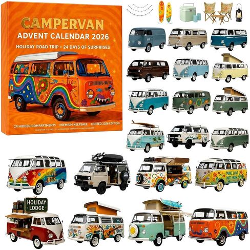 Advent Calendar 2026 Car Blind Countdown With 24‑Piece 2D Hidden Vehicles For Daily Surprise Unboxing Collectible Diecast For Kids And Adults Interactive Holiday in Kuwait