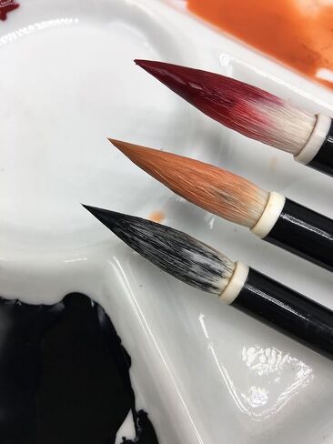 Easyou Hu Brush Chinese Brush for Coloring Painting and Practicing Calligraphy JJBY L+M+S (jjby 3pcs/pack) in Saudi Arabia