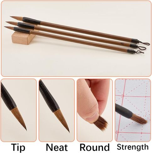 12pcs No Ink Chinese Calligraphy Set Water Writing Cloth Brush in Kuwait