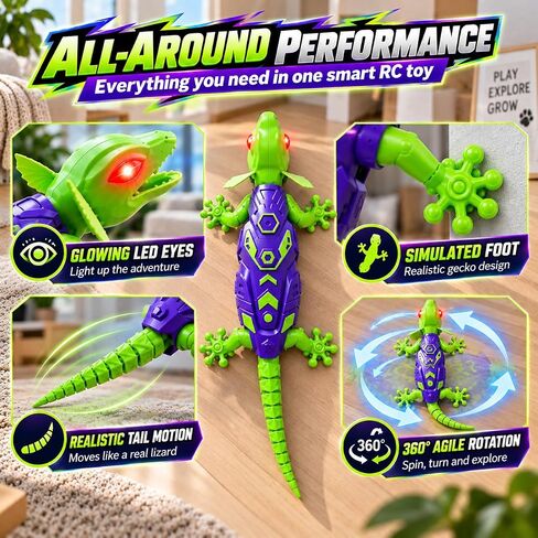 Wall Climbing Gecko RC Toy, Remote Control Lizard for Kids in Kuwait
