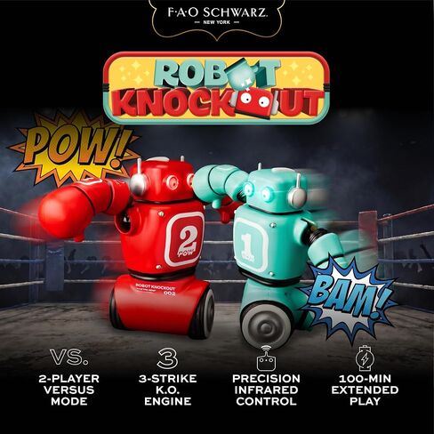 FAO Schwarz RC Robot Knockout Remote Control Boxing Set, 2 Fighting Robots in Kuwait