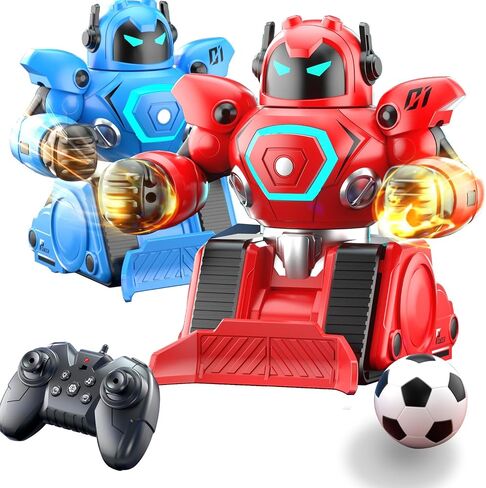 OBEST Remote Control Fighting Robots Set of 2, RC Ejecting Battle Robot with Sound & Light, Fun Electronic Battle Bots Soccer Games Toys, Christmas Birthday Gifts for Age 6+ Year Old Kids Boys in Kuwait