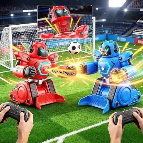 OBEST Remote Control Fighting Robots Set of 2, RC Ejecting Battle Robot with Sound & Light, Fun Electronic Battle Bots Soccer Games Toys, Christmas Birthday Gifts for Age 6+ Year Old Kids Boys in Kuwait