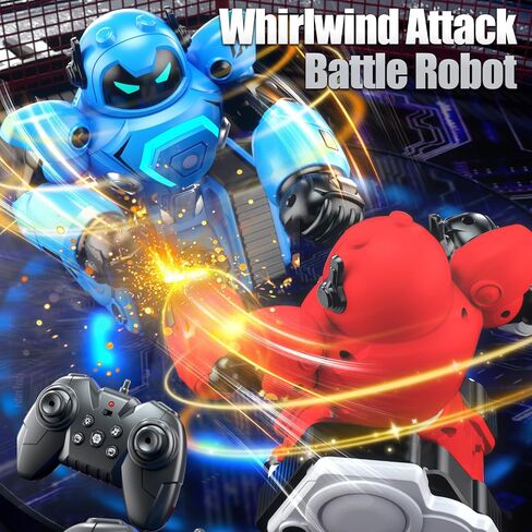 OBEST Remote Control Fighting Robots Set of 2, RC Ejecting Battle Robot with Sound & Light, Fun Electronic Battle Bots Soccer Games Toys, Christmas Birthday Gifts for Age 6+ Year Old Kids Boys in Kuwait