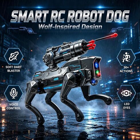 Holyton Smart Robot Dog for Kids, Wolf-Inspired Remote Control Robot Toy in Saudi Arabia