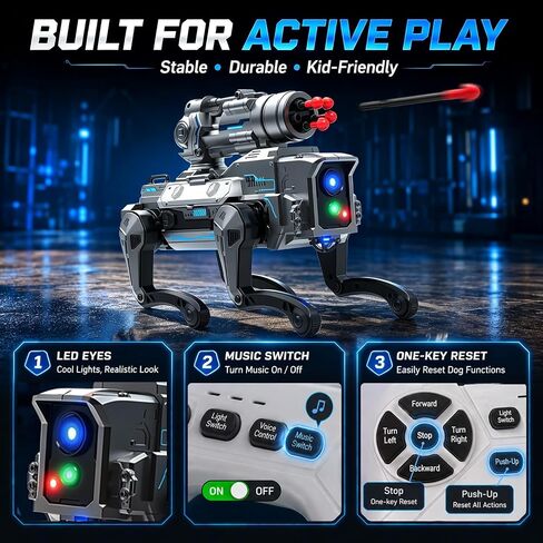 Holyton Smart Robot Dog for Kids, Wolf-Inspired Remote Control Robot Toy in Saudi Arabia