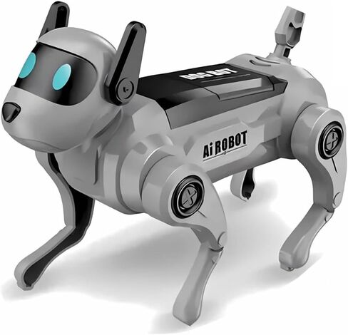 Robot Dog, DIY Voice Control Robot Dog Assembly Kit, 13 Fun Interactive Functions Robots Dogs, Movable Limbs, Singing Dancing Walking, Grey in Kuwait
