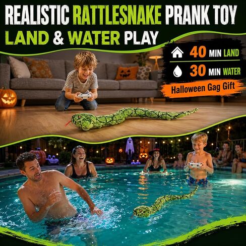 Remote Control Snake Toys, Rechargeable Realistic Amphibious RC Snake Gifts in Kuwait