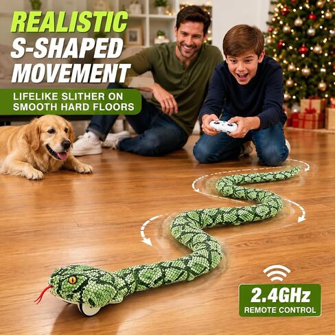 Remote Control Snake Toys, Rechargeable Realistic Amphibious RC Snake Gifts in Kuwait