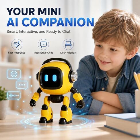 AI Robot Adult Companion, Mini Interactive Desk Pocket Pet Bot in Kuwait