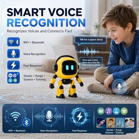 AI Robot Adult Companion, Mini Interactive Desk Pocket Pet Bot in Kuwait