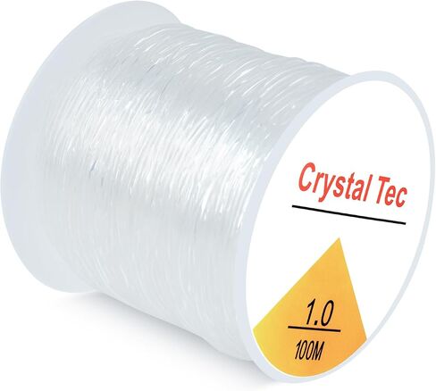 Bracelet String, 2 Rolls 0.8mm and 1.0mm Crystal Elastic Cord(200M) in Kuwait