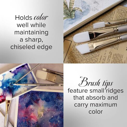 Silver Brush Limited Silverwhite Round Watercolor Paintbrush, Size 12 in Saudi Arabia