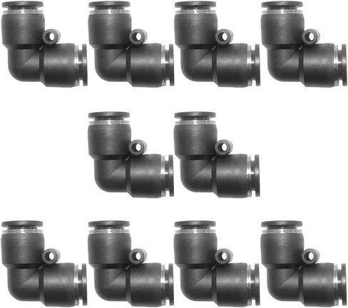 Pneumatic Tee Push to Connect Air Fittings 1/2" Tube OD PE-1/2 (Pack of 10) in Kuwait