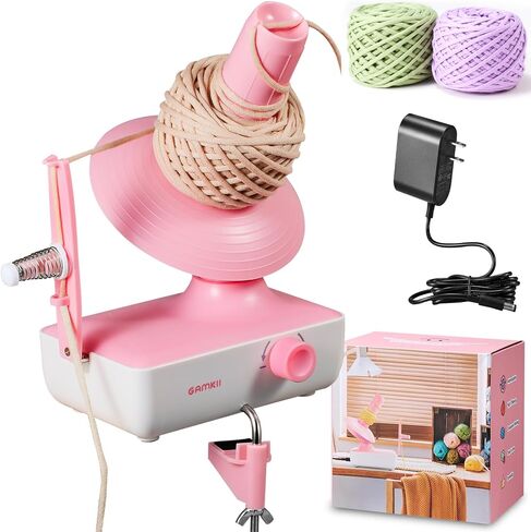 QXQXIN Yarn Winder, Electric Yarn Ball Winder with Stepless Speed 2 Min/Ball, 10oz Large Capacity Spinner for Crocheting, Automatic Yarn Cake Roller with Adjustable Strong Tension, Ideal for Knitters in Kuwait