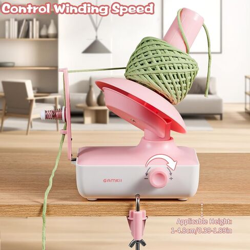 QXQXIN Yarn Winder, Electric Yarn Ball Winder with Stepless Speed 2 Min/Ball, 10oz Large Capacity Spinner for Crocheting, Automatic Yarn Cake Roller with Adjustable Strong Tension, Ideal for Knitters in Kuwait