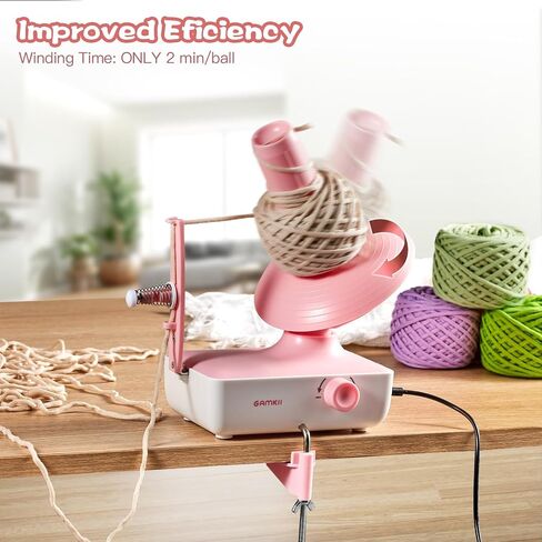 QXQXIN Yarn Winder, Electric Yarn Ball Winder with Stepless Speed 2 Min/Ball, 10oz Large Capacity Spinner for Crocheting, Automatic Yarn Cake Roller with Adjustable Strong Tension, Ideal for Knitters in Kuwait