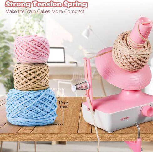 QXQXIN Yarn Winder, Electric Yarn Ball Winder with Stepless Speed 2 Min/Ball, 10oz Large Capacity Spinner for Crocheting, Automatic Yarn Cake Roller with Adjustable Strong Tension, Ideal for Knitters in Kuwait
