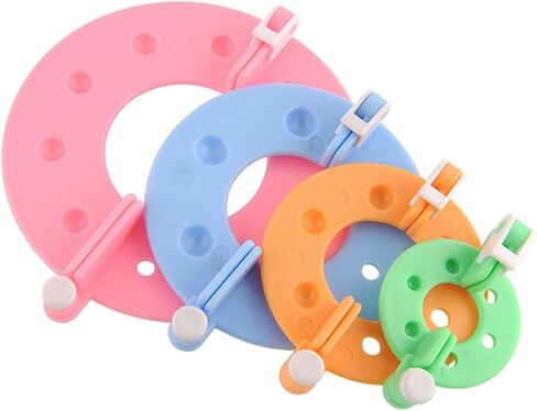 Pompoms Maker, 4 Sizes Pompoms Makers Pompoms Maker Tool Fluff Weavers for Yarn Knitting Easy to Make Pompoms in Kuwait