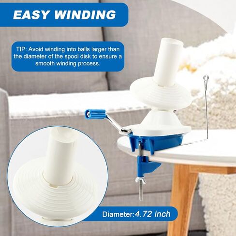 Manual Yarn Winder 3.5 oz, Yarn Ball Winder with Table Clamp for Knitting in Kuwait