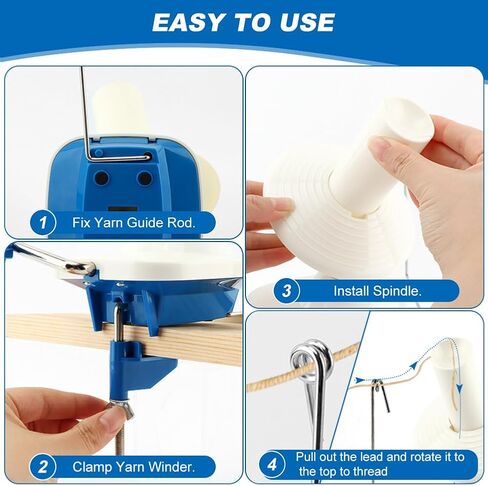 Manual Yarn Winder 3.5 oz, Yarn Ball Winder with Table Clamp for Knitting in Kuwait