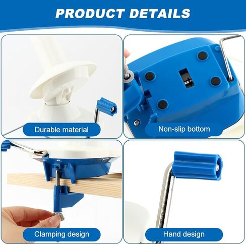 Manual Yarn Winder 3.5 oz, Yarn Ball Winder with Table Clamp for Knitting in Kuwait