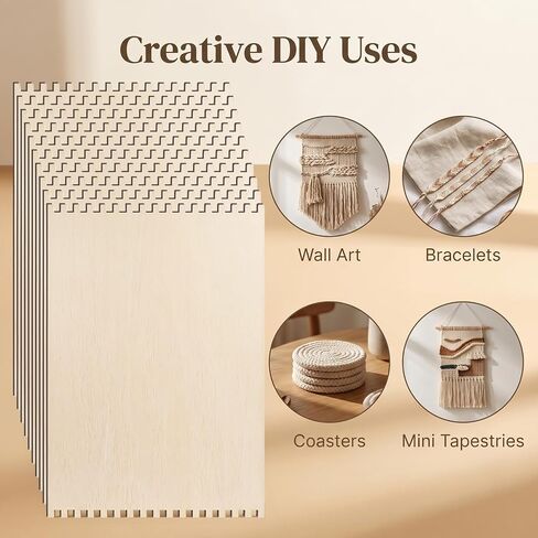 36 Pcs Weaving Loom Wooden Notched Craft Tool for DIY Knitting, 6x9 Inch in Saudi Arabia